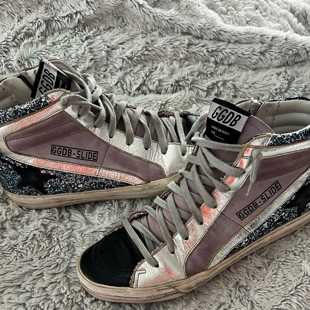 Golden goose unicorn slides